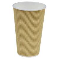 Kaffebæger pap Nature Line 16oz 45cl ripple wall 500stk/kar
