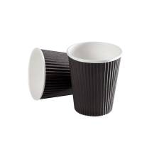 Kaffebæger Espresso 4oz Black line ripple wall pap 960stk/kar