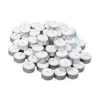 Fyrfadslys Ø3,5 cm hvid 6 timer 100stk/pak