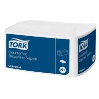 Serviet Counterfold Tork 1-lags hvid 31x32cm 10935 24x300stk