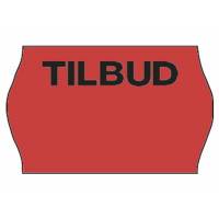 Etiket Meto 26x16mm fluor. rød nonperm. lim 5 TILBUD