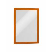 Skilt DURAFRAME® selvklæbende A4 m/orange ramme 2stk/pak