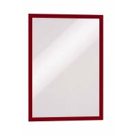 Skilt DURAFRAME® selvklæbende A3 m/rød ramme 2stk/pak