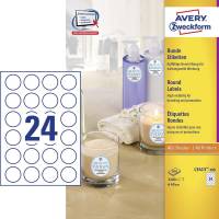 Etiket Avery runde Ø40mm 24stk/ark 100ark/pak
