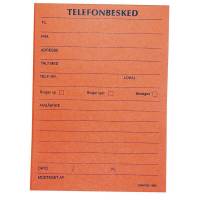 Telefonbesked grafisk orange 10,5x14,8cm 1060 100bl/stk