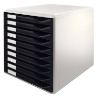 Skuffekabinetter Leitz sort m/10-skuffer 29,1x29,1x35,2cm