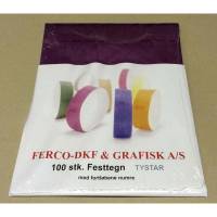 Festtegn TYSTAR 250x20mm hvid