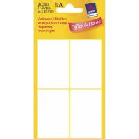 Etiket Avery hvid 54x35mm 24stk/pak 3087