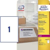Laseretiket Avery vejrbest. 199,6x289,1mm 25stk/pak