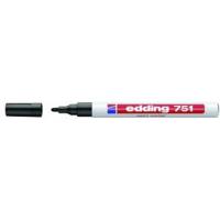 Paint marker Edding 751 permanent sort rund spids 1-2mm