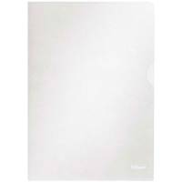 Plastomslag A4 Esselte 0,115mm klar pr&aelig;g 100stk/pak