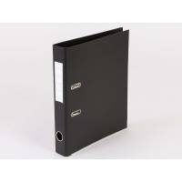 Brevordner Q-Line sort A4 metalskinne 50mm ryg