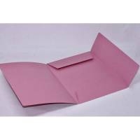 Mappe 125 A4 dokument karton 250 g m/3 klapper rosa
