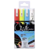 Whiteboard- og Chalkmarker Uni Chalk PWE-5M 4stk 1,8-2,5mm