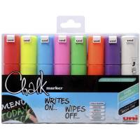 Whiteboard- og Chalkmarker Uni Chalk PWE-8K 8stk 8mm