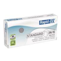 Hæfteklammer Rapid 26/6 galvaniseret Standard 5000stk/pak