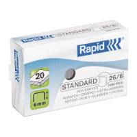Hæfteklammer Rapid 26/6 galvaniseret Standard 1000stk/pak