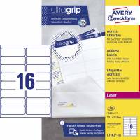 Laseretiket Avery 99,1x33,9mm 16/ark 100ark/pak L7162