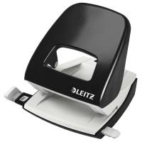 Hulapparat Leitz sort 2-huls m/skinne t/30ark 5008