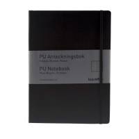 Notesbog bnt sort A4 ulinieret 96bl 80g
