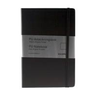 Notesbog bnt sort A5 ulinjeret 96bl 80g