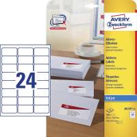 Etiket Avery inkjet J8159-25 63,5x33,9mm 24/ark 25ark/pak