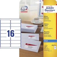 Etiket Avery inkjet J8162-25 99,1x33,9mm 16/ark 25ark/pak