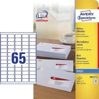 Etiket Avery inkjet J8651-25 38,1x21,2mm 65/ark 25ark/pak