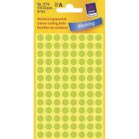 Etiket Avery neon grøn Ø8mm 3179 416stk/pak
