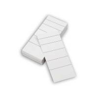 Rygetiketter brevordnere bred neutral 100stk/pak