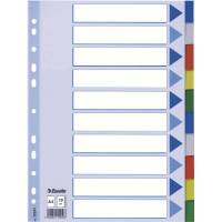 Faneblade Esselte plast A4 10-delt 15261