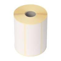 Termoetiket u/tryk hvid TOP 60x120mm perm. kl&aelig;b 600stk/rul