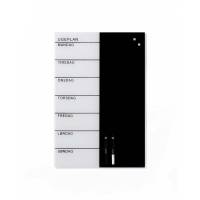 Glastavle Naga magnetisk 400x600mm ugeplanner