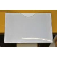 Magnetlomme A3 åben liggende hvid 1cm dyb 10stk/pak
