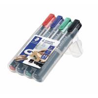 Marker STAEDTLER Lumocolor ass. 2-5mm skrå spids 4stk/sæt