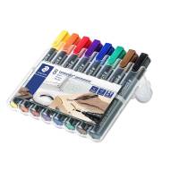 Marker STAEDTLER Lumocolor ass. 2mm rund spids 8stk/sæt