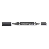 Marker Lumocolor Duo permanent F 0,6mm /M 1,5mm sort 348