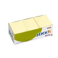 Notes Stick'N gul 38x50mm 100blade 12stk/pak