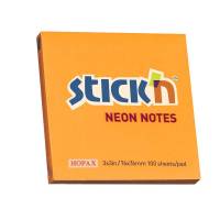 Notes Stick'N NEON orange 76x76mm 100blade