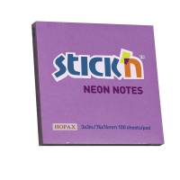 Notes Stick'N NEON lilla 76x76mm 100blade