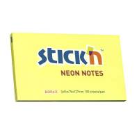 Notes Stick'N NEON gul 76x127mm 100blade