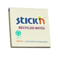 Notes Stick'N Recycled gul 76x76mm 100blade