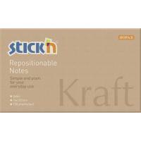 Notes Stick'N Kraftblock brun 76x127mm 100blade genbrug