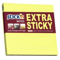 Notes Stick'N Extra Sticky gul 76x76mm 90blade