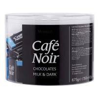 Chokolade Café Noir Lys/mørk 4,5g 2 dåser a 150 stk/pak