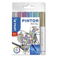 Marker Pilot Pintor assorteret fine Metal Mix 6stk/pak