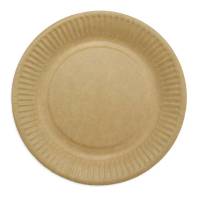 Tallerken frokost pap 18cm brun 50stk/pak