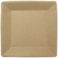 Tallerken frokost pap 23x23cm brun 50stk/pak