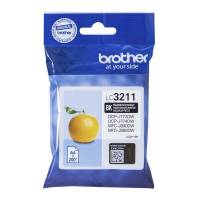 Blækpatron Brother LC3211BK sort ca. 200 sider