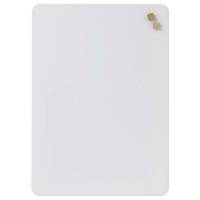 Glastavle Naga magnetisk 50x70cm runde hjørner PURE White